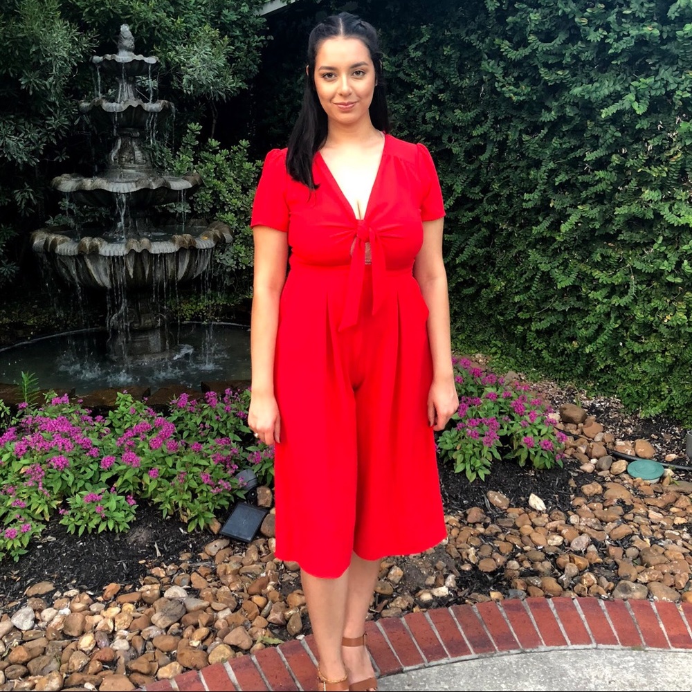 Red Gianni Bini Pantsuit; SOLD